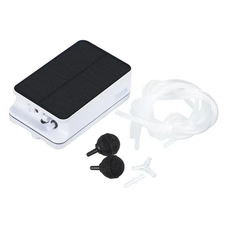

Solar Oxygen Pump with Pipe Air Bubble Stones Solar Power Pond Fish Tank Oxygenator for Garden Fish Tank Pool Fishing Pond Pumps