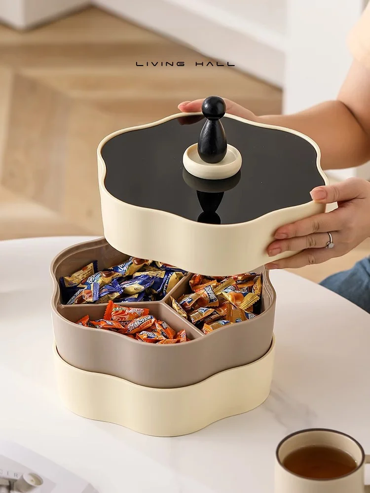 

Двухуровневый винтажный поднос для фруктов с разделителями, роскошный органайзер для гостиной, поднос из смолы U Mi LIVING в скандинавском стиле для закусок