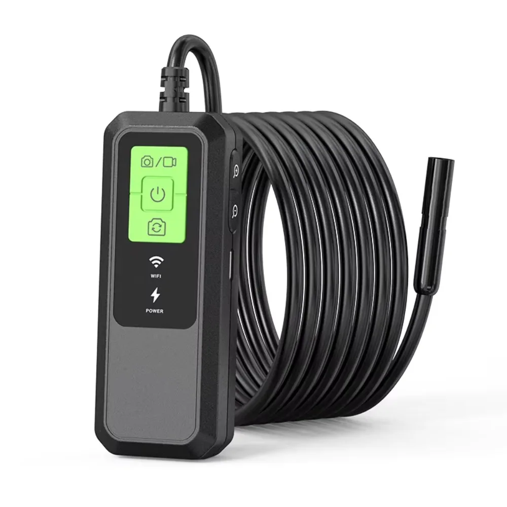 W600 Updated Version 7.9mm Single Lens 1440P HD Wifi Endoscope Camera 10M Rigid Cable Wireless Mobile Inspection Borescope