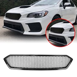 Front Grille Racing Grill For Subaru Impreza WRX STI 2017-2021 Carbon Fiber Look/Gloss/Matte Black Upper Bumper Hood Mesh Grid