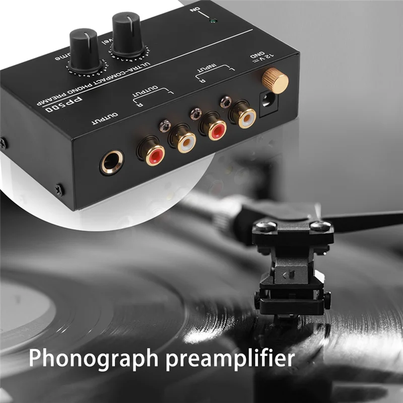 A73E-PP500 Platenspeler Voorversterker Vinyl Draaitafel Versterker Voorversterker Draaitafel Volumeregeling Versterker US PLUG