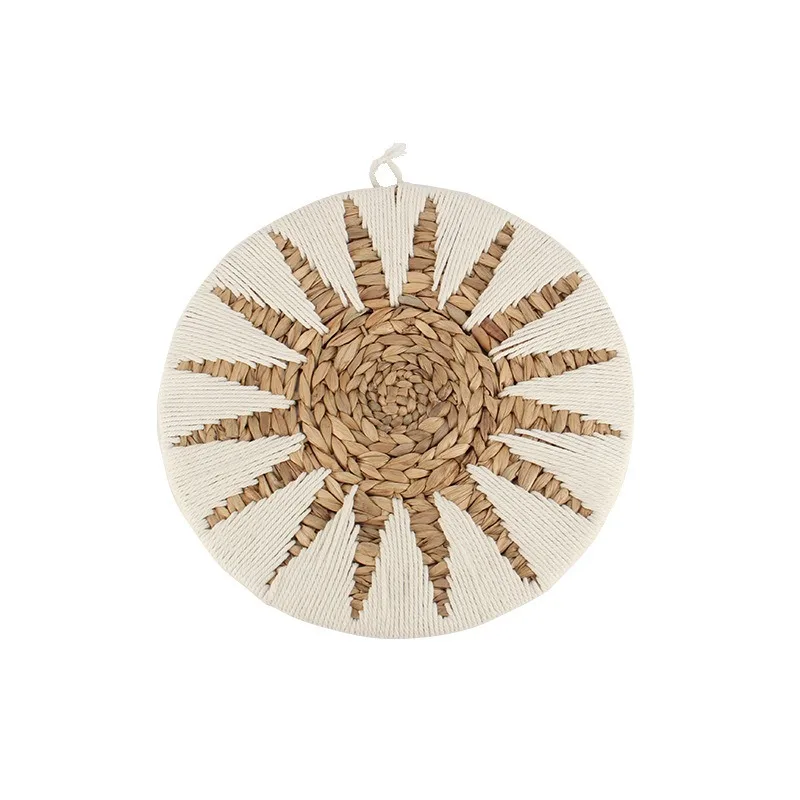 Creative Rattan Living Room Wall Decoration Wabi Sabi Style Restaurant Background Wall Pendant Bedroom Entrance Wall Decoration