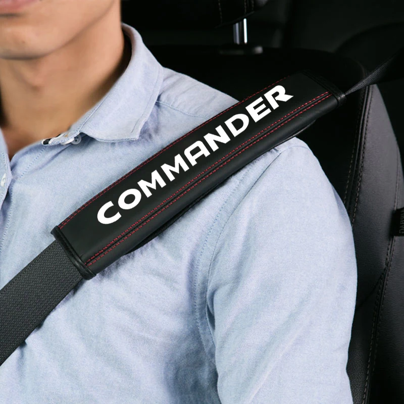 1pcs Car Seat Belt Cover Shoulder Strap Pad Auto Accessories  for For Jeep Commander  Auto Interior Decor Accessory