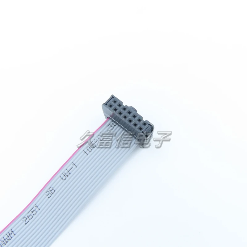 1 SZT. FC-14P Szary Płaski Kabel Danych Ribbon Raster 2,54 mm 2 * 7 Pin 50 cm 80 cm 1 m 2 m Płaski Kabel Połączeniowy Kabel do Pobierania JTAG