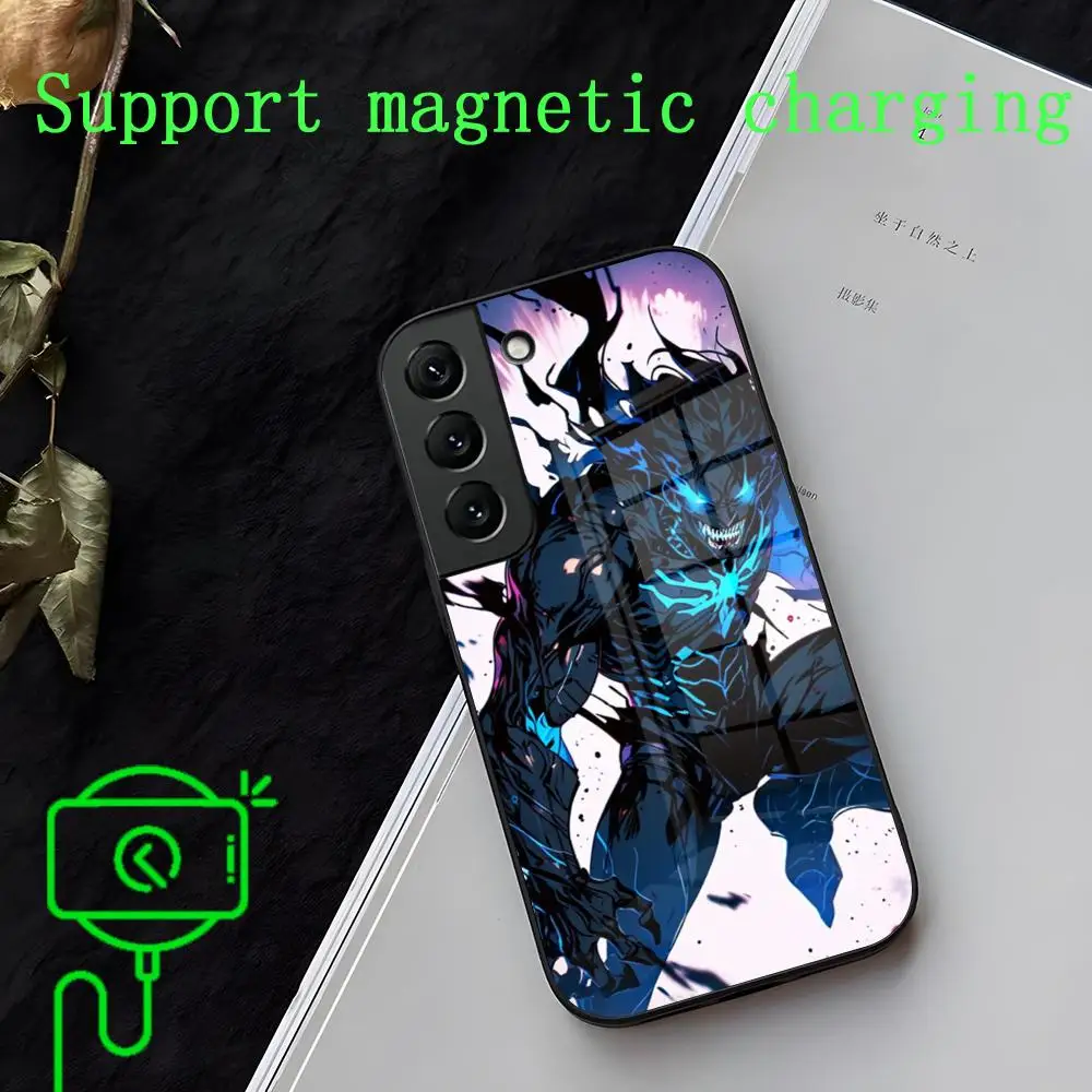 

Крутой чехол для телефона с аниме Kaiju No 8, прочное магнитное стекло для Samsung S24 S23 S22 S21 S20 Plus Ultra FE Note20Ultra, чехол