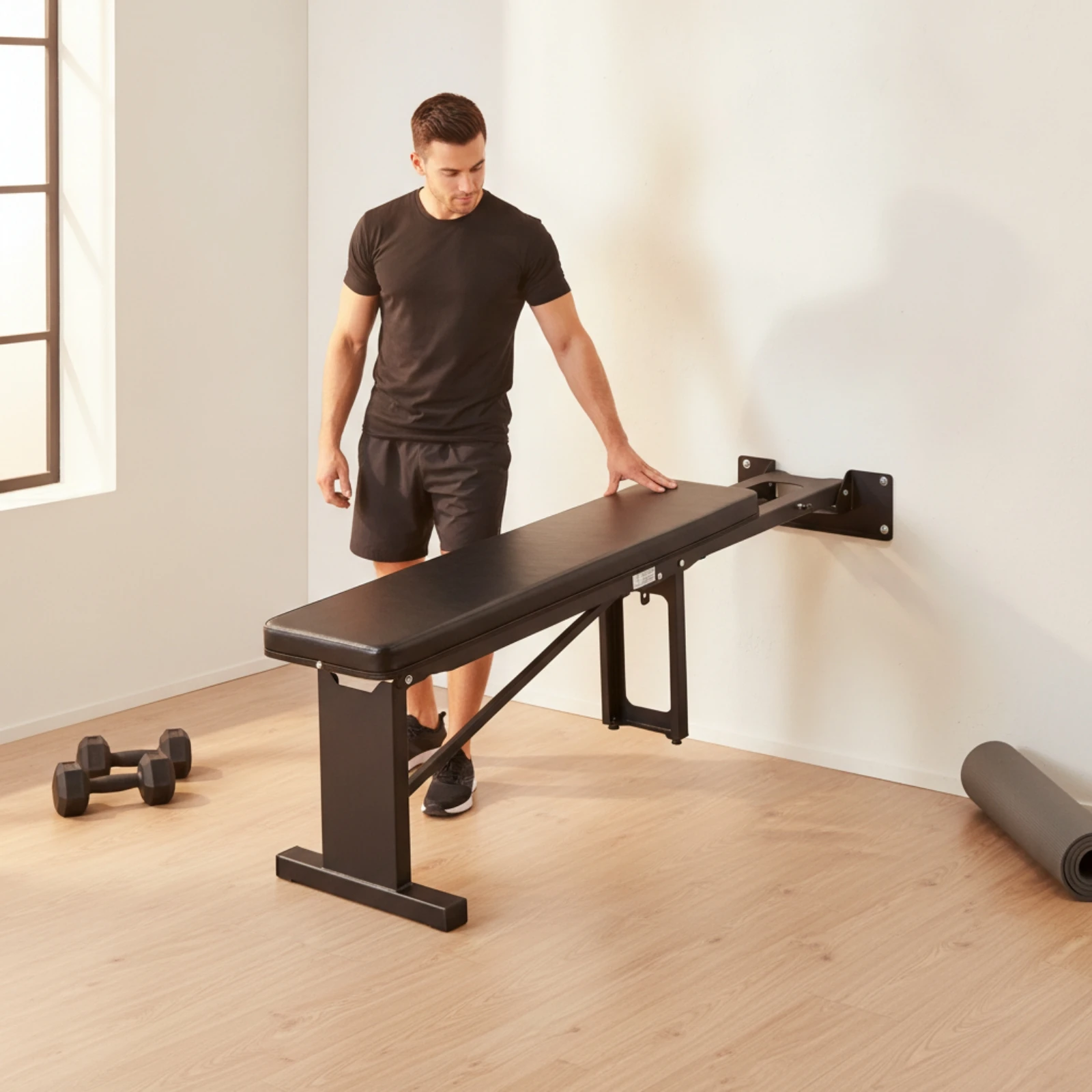 Wall Mounted Bench Slimline Fo - Home Gym Bench review and price