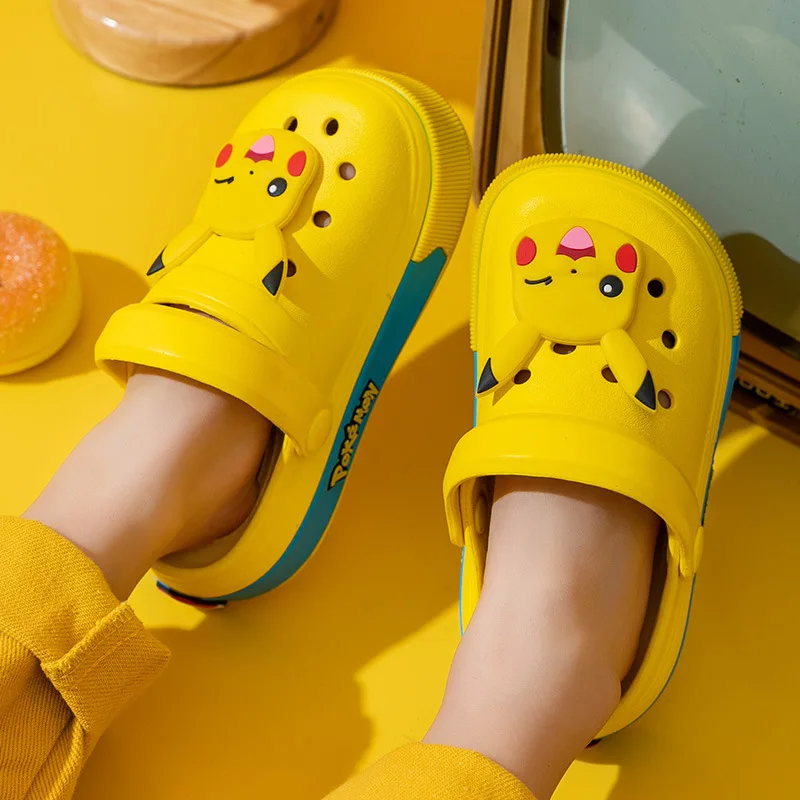 2024 Cute Anime Pikachu Charmander Slippers Platform Bathroom Slides Non Slip Shoes Children Shoes Flip Flops Sandals Kids Gift