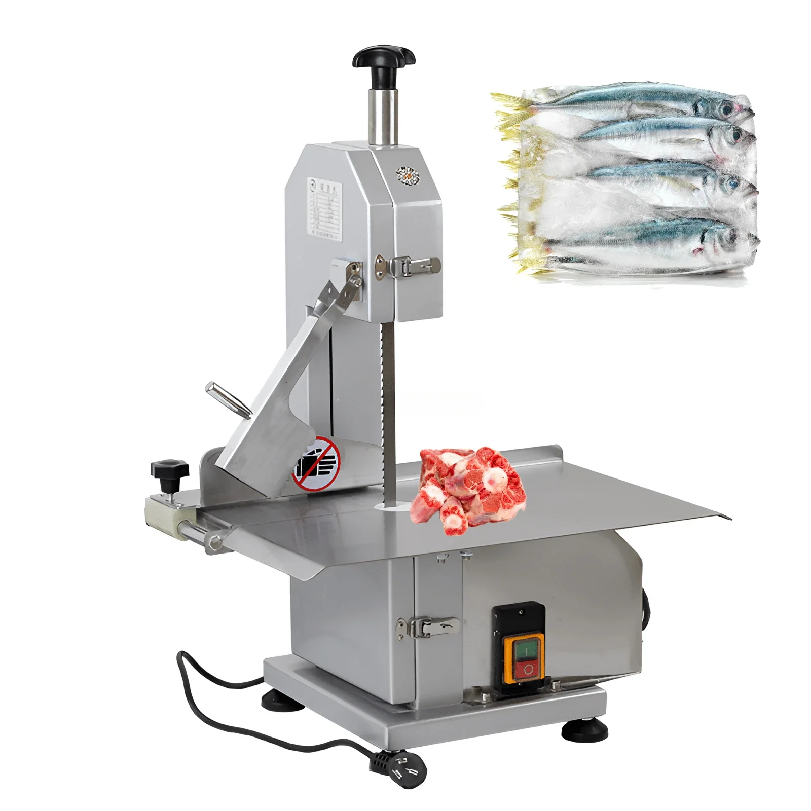 Pork Rib Cutting Machine Professional Chicken Bone Saw and Cutter Frozen Fish Cutter Beef Rib Meat and Bone Saw