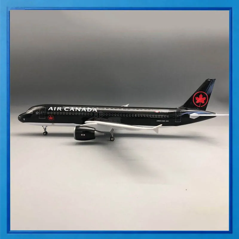 

Модель самолета Air Canada Airbus A320 (47 см) со светодиодами и колесами, статическая коллекционная модель для авиационных коллекционеров