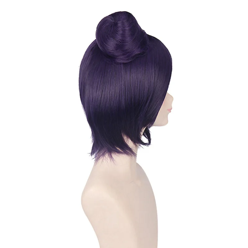 Synthetic Anime Cosplay Wig Long Purple Straight Hair Costume Party Heat Resistant Fiber