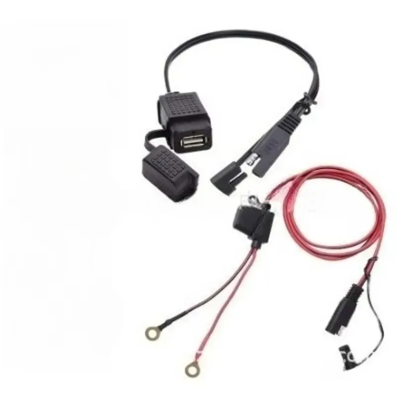 12V for Charger Cable Adapter Motorbike Inline Fuse Power Supply Waterproof Motorcycle SAE To USB Phone GPS