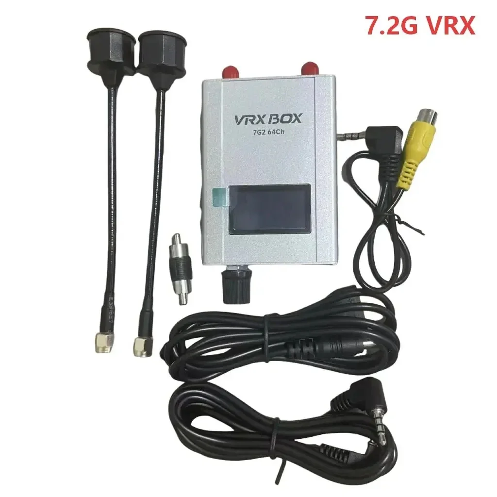 SmCp7.2GHz FPV VRX Video Receiver Box With Adjustable Display For Signal Monitoring 7.2G VRX Receiver For Gaming Accessories