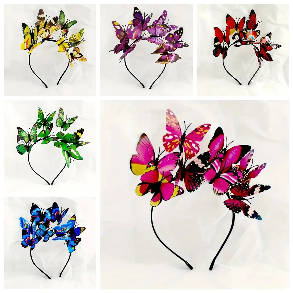 

Colorful Sweet Simulation Butterfly Headband for Women Girls Hairband Hair Hoop Female Party Headwear Hair Accessories