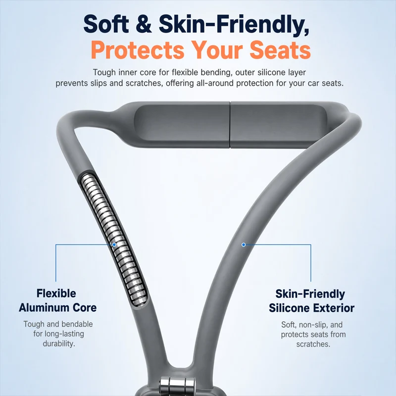 Soporte para tablet en el reposacabezas del asiento trasero del coche, compatible con iPad, universal, flexible y con ro
