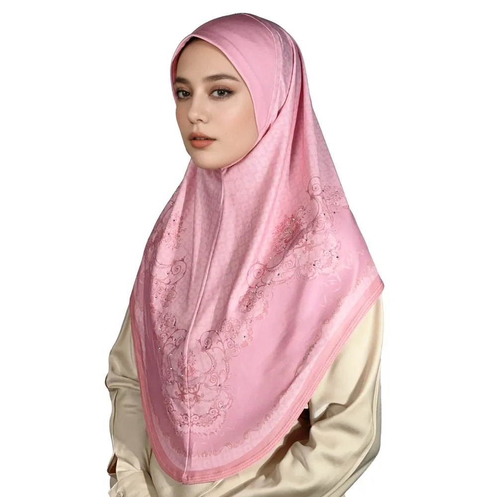 

Fashionable Chiffon Floral Print Chiffon Hijabs Multicolor Ethnic Arab Lady Headscarf Linen All-match Head Wrap Party