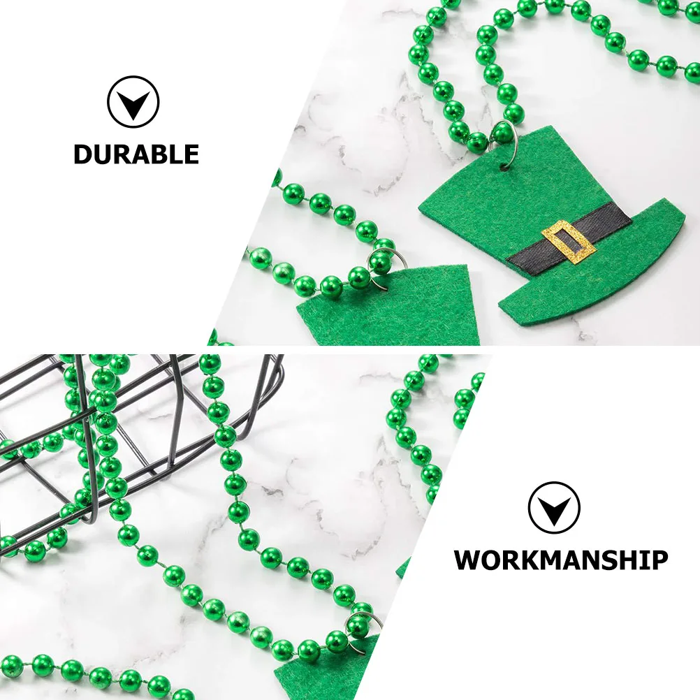 14 Uds. Collar de trébol colgantes del Día de San Patricio joyería creativa para Festival decoración elegante para el cuello