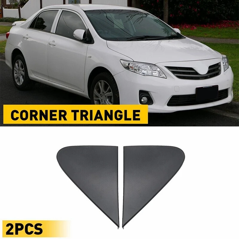 1Pair Front Pillar Triangle Plate For Toyota Corolla 08-13 60118-12010 60117-12010 Door View Mirror Corner Trim Cover