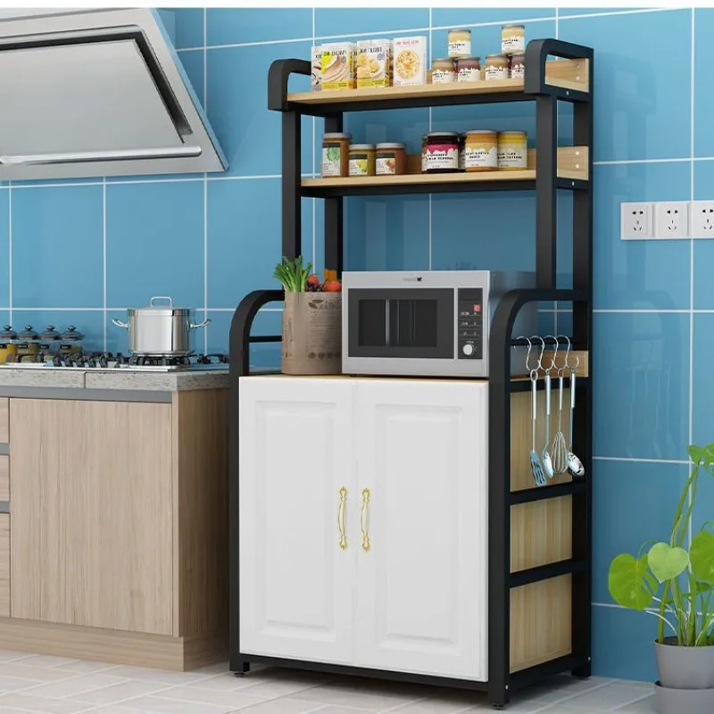 Microwave oven rack, oven rack, seasoning, dish storage, organizing cabinet, multi-layer floor