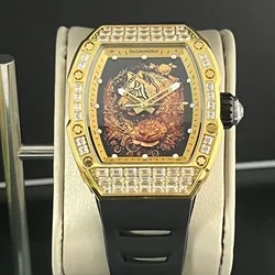 2024 New Men's Watch Automatic Movement Luxury watch designed for men animal dial Mechanical watch waterproof folding clasp