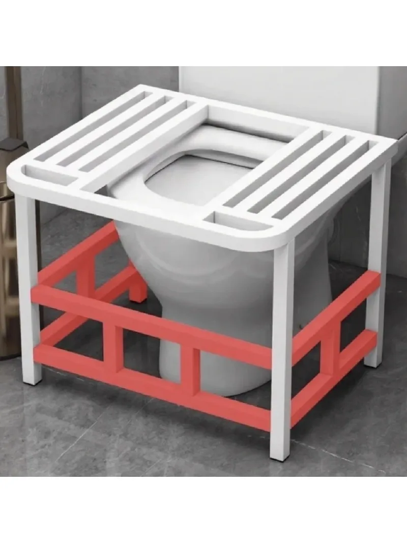 Squat Toilet Stool for Bathroom Footrest, Portable Toilet Seat Converter Frame, Non-Slip Step Stool for Natural Posture