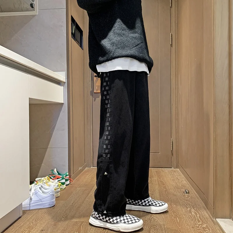 

High Waist Straight Leg Jeans Women's plus Size Loose Fit Slimming Spring Autumn New Sle Versatile Drapey Wide Leg Trendy