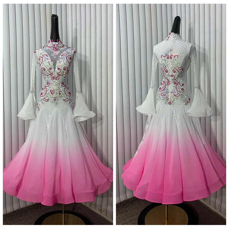 

Платье для бальных танцев по индивидуальному заказу, стандартное танцевальное платье, бальное платье для соревнований, костюм для современного танца