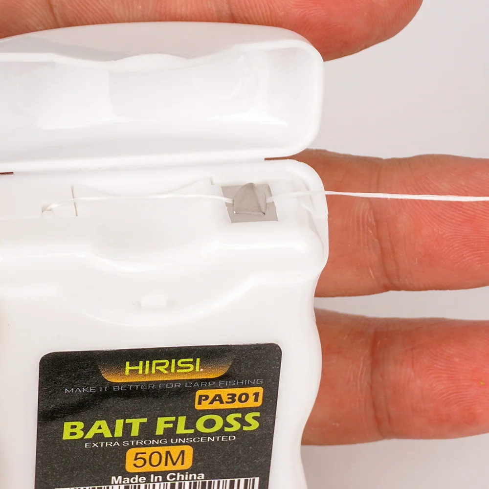 Hirisi 50m Carp Fishing Bait Floss Grips UP Boilies Holder Chod Hair Ronnie Rig Method Feeder Fishing Accessories