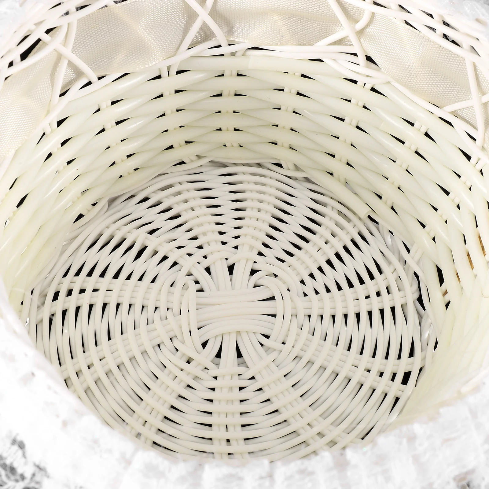 

Petal Basket Hand-woven 18x21cm Wedding Party Flower Handle Baskets Girl Handle Baskets for Petals Storage Container