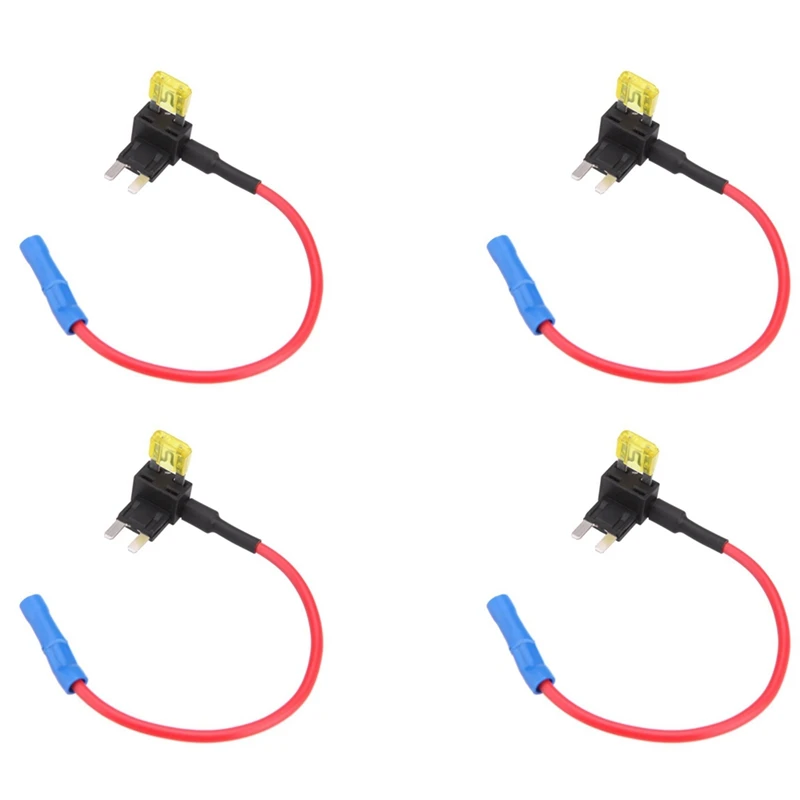 

4X 2-Insert Blade Fuse Adapter Voltage Tap For Automotive Fuses APS ATT Mini Low Profile