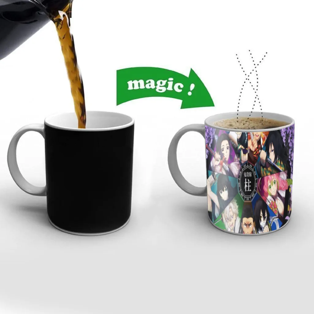 

Anime Demon Slayer Nezuko Finger Mug Temperature Color Changing Mug Heat Sensitive Cup Coffee Tea Milk Mug