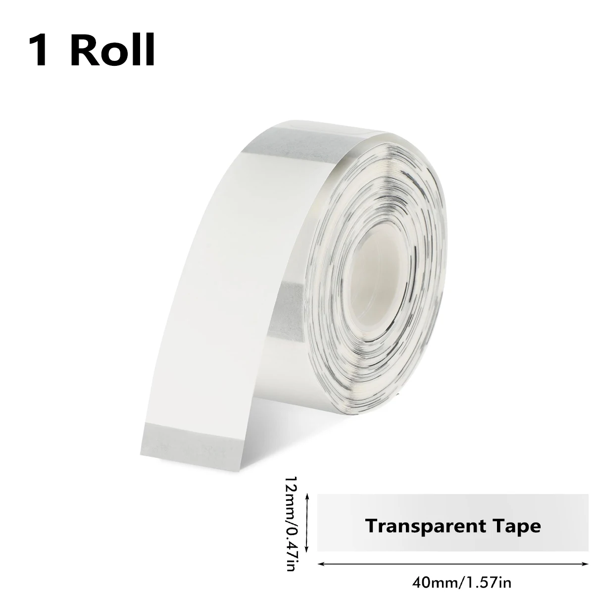 Transparent Thermal Labels 12mmx40mm for D30 Printer - Clear Cosmetic Sticker Tape