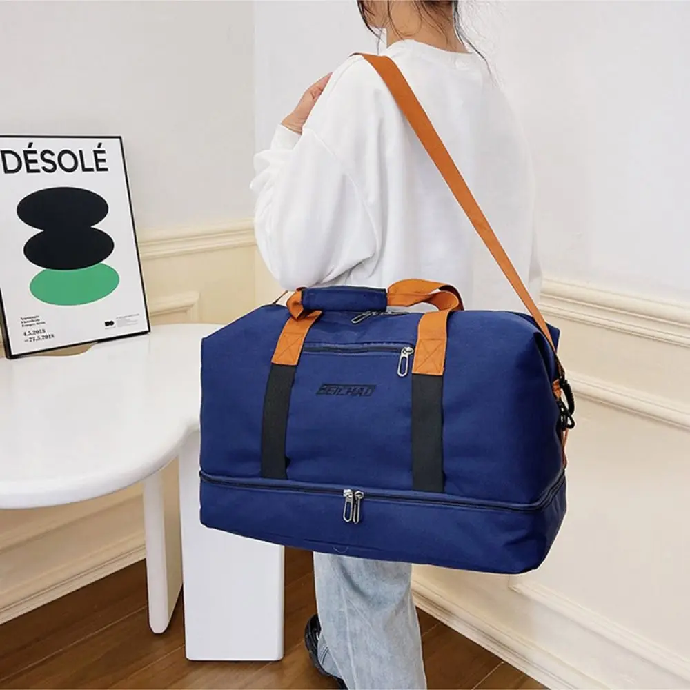Fashion Large Capacity Travel Duffle Bag Waterproof Handheld Travel Luggage Bag Business Trip Sports Messenger Bag Men