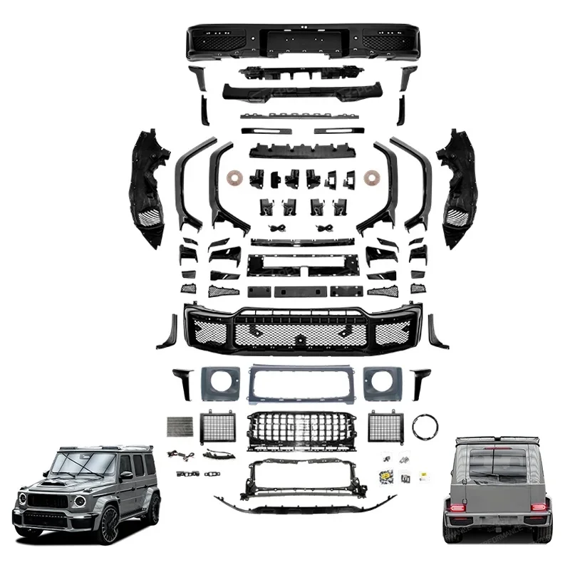 Heavy Duty PP Wide Body Kit Black Polished Exterior Sport Style Universal Fit Car Auto Guard