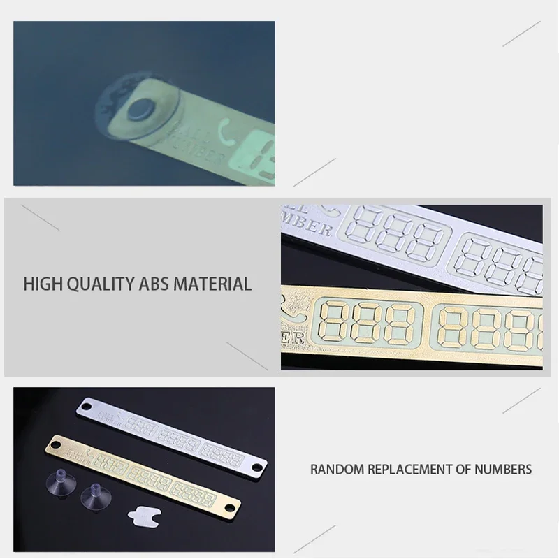 Car Phone Number Card Plate Suckers Temporary Parking Card Telephone Number Sticker Auto Front Parking Assist Universal Styling