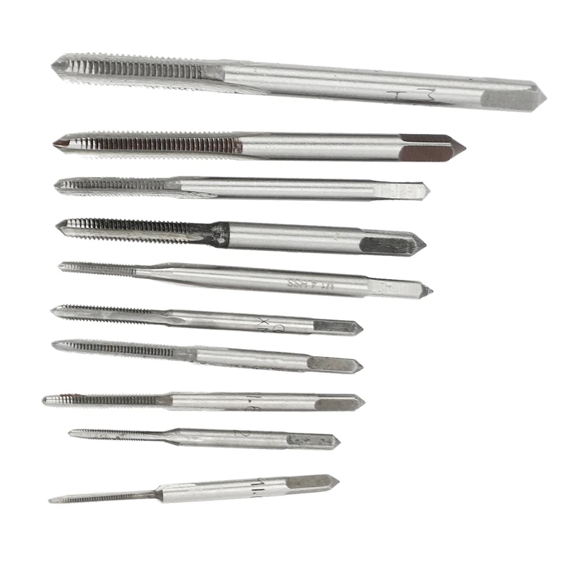 Minitaladro de rosca métrica HSS, 10 piezas, M1, M1.2, M1.4, M1.6, M1.7, M1.8, M2, M2.5, M3, M3.5, novedad
