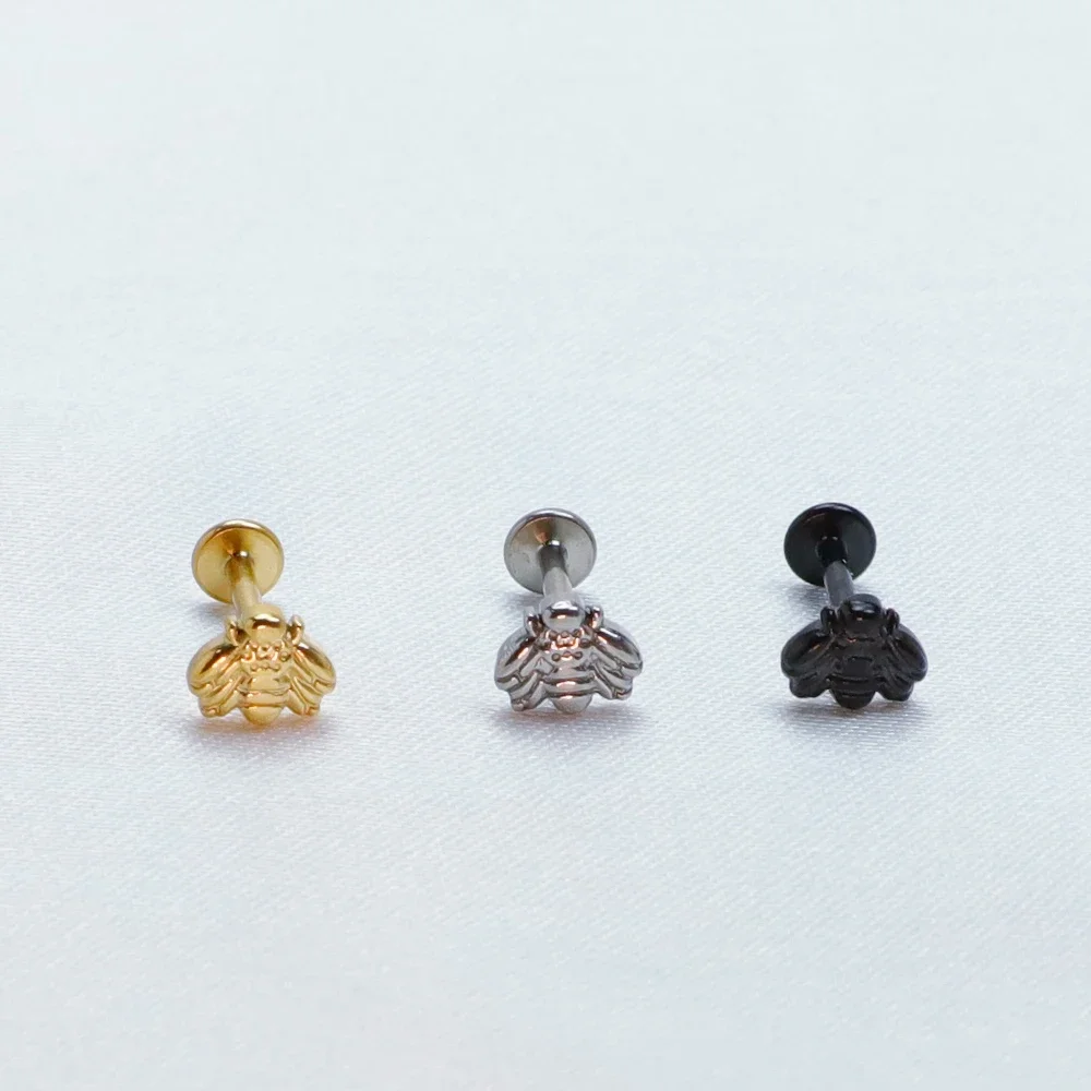 ASTM F136 Titanium Lip Stud Ear Stud Labret Stud Lip Ring Nasal Nail Cartilage Helix Lobe Conch Earrings Body Piercing Jewelry