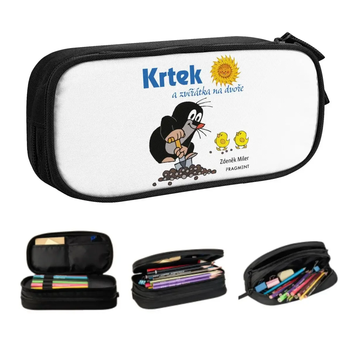 Custom Kawaii Cute Krtek Little Maulwurf Pencil Case for Mole Cartoon Comic Large Capacity Pen Bag Box School Supplies