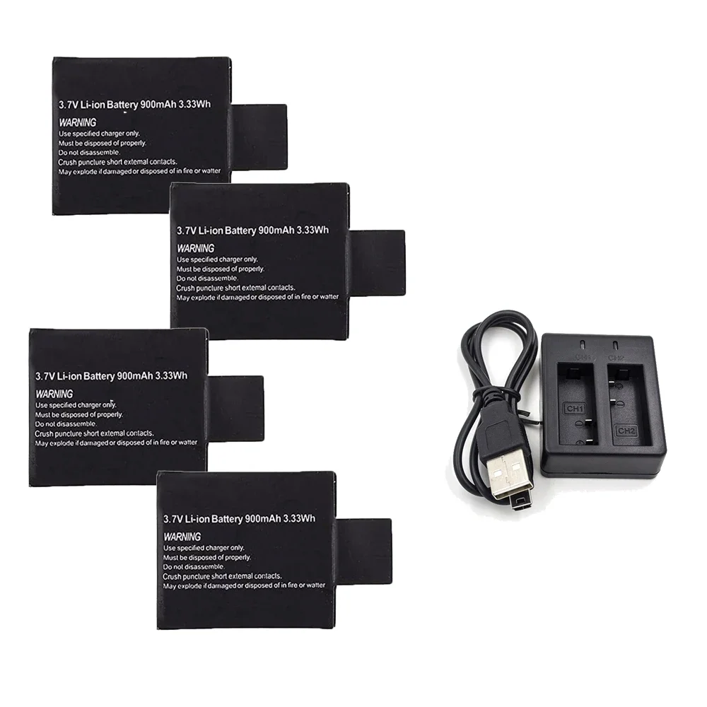 Akumulator litowo-jonowy 3,7 V 900 mAh do kamery sportowej SJ4000 SJ5000 SJ6000 WIFi SJCAM Dedykowany akumulator DV SJ