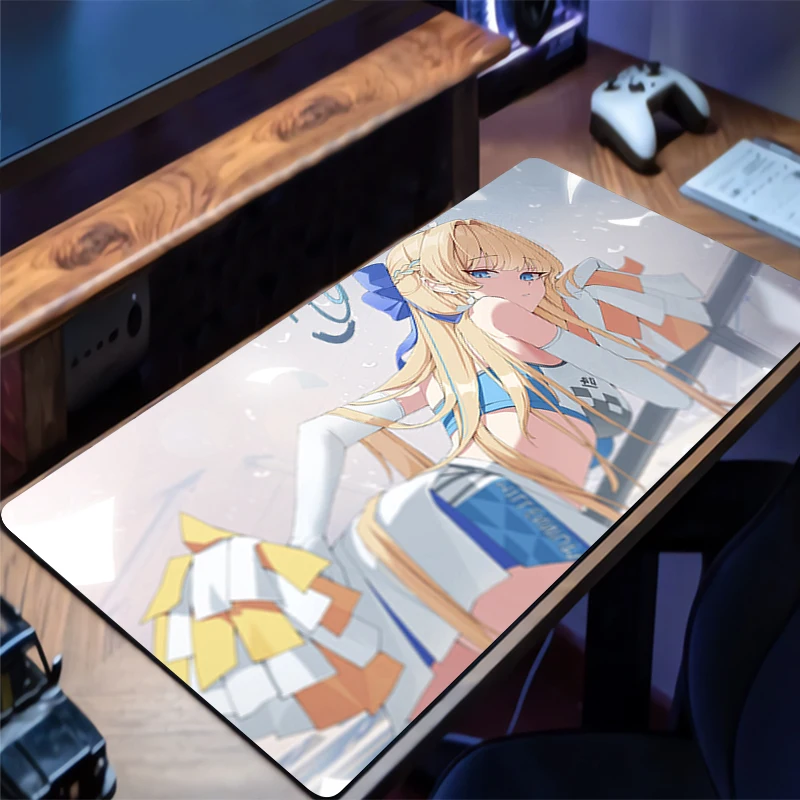 Mouse Pad Anime Non-Slip Rubber Mousepad Office Desk Mat Gaming PC Accessories Large Blue Archive Asuma Toki Gamer Keyboard Mat