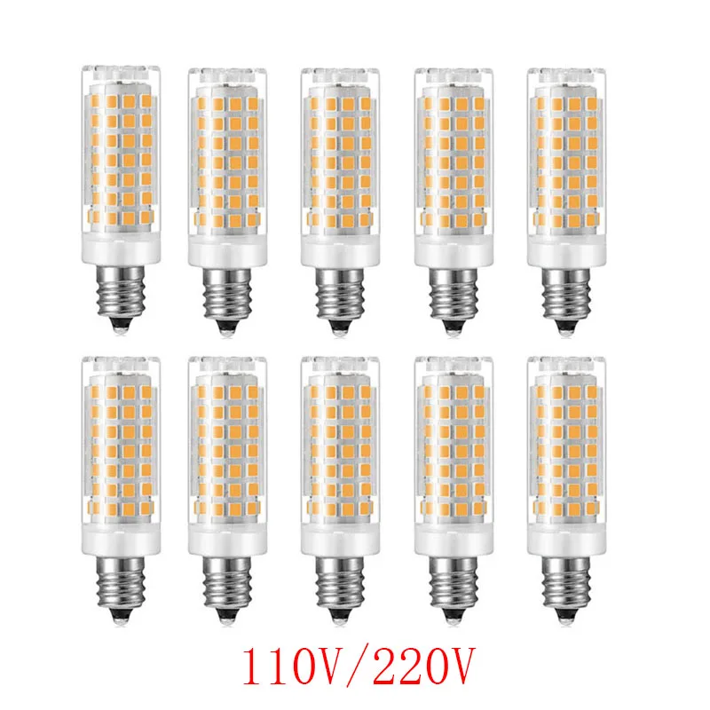 10pcs 15W E14 LED Fridge Light Bulb Refrigerator Corn bulb AC 110V 220V LED Lamp White/Warm White SMD2835 Replace Halogen Light