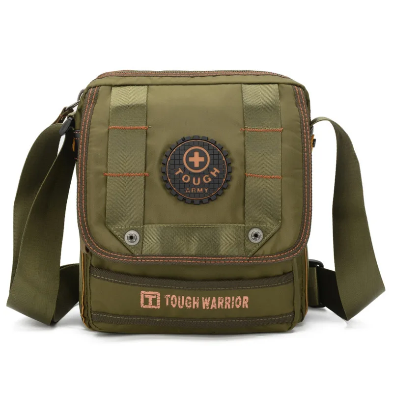 Ruil Men Crossbody Bag Waterproof Nylon Shoulder Bag Vintage Casual  Square Sling Pack