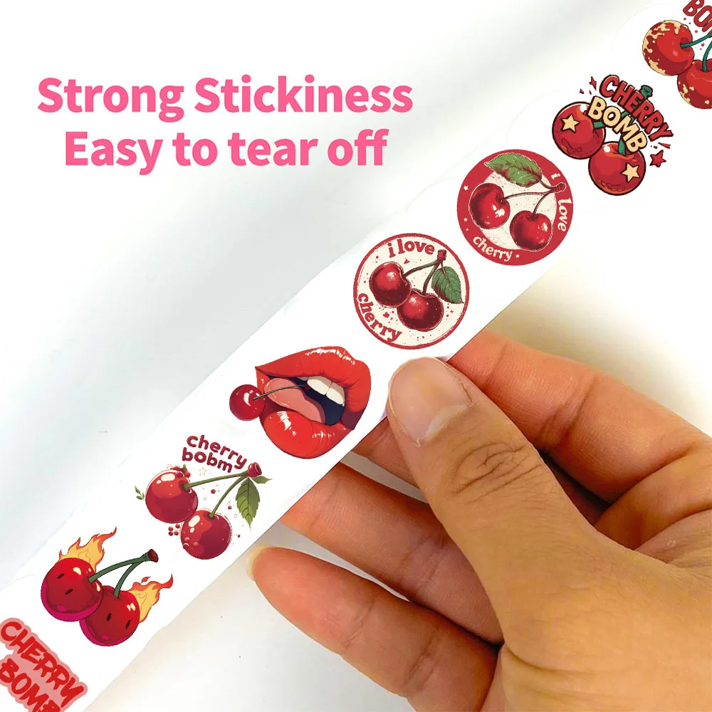 500 قطعة من ملصقات لفة الكرز الفاكهة للأمتعة والهاتف القديم والقهوة مخصصة للدراجات النارية والمناظر الطبيعية الإبداعية والكمبيوتر المحمول للبالغين #4