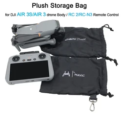 Storage Bag for DJI AIR 3S/AIR 3 Drone RC 2 / RC-N2/N3 Control Anti-scratch Plush Handbag Carrying Case Air3S Accessories