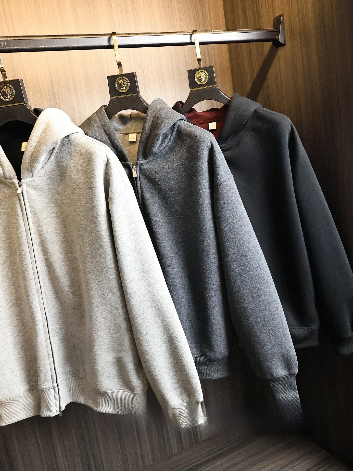 Advanced Air Layer Men's Oversized Hoodie Jacket Fashion Urban Style Loose Fit Autumn Casual Wear Cotton Polyester Blend
