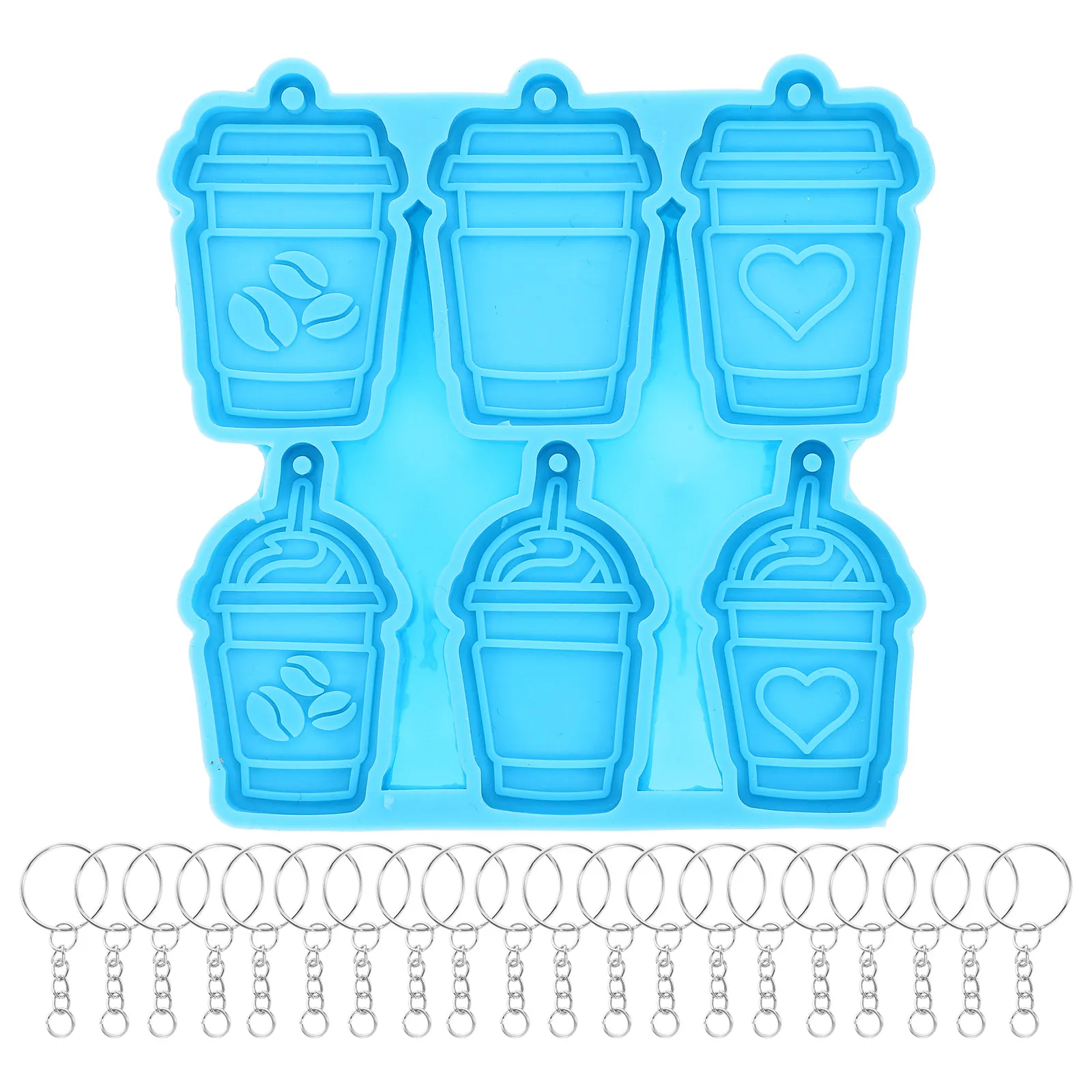 

Набор силиконовых форм для кофейных чашек: гибкие, многоразовые, для эпоксидной смолы, для изготовления брелоков, подвесок и других поделок