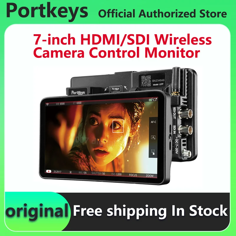 PortKeys LS7P 7 pulgadas 1000nit HDMI/SDI Monitor de control de cámara inalámbrica Pantalla completamente táctil Monitor de campo de LUT 3D