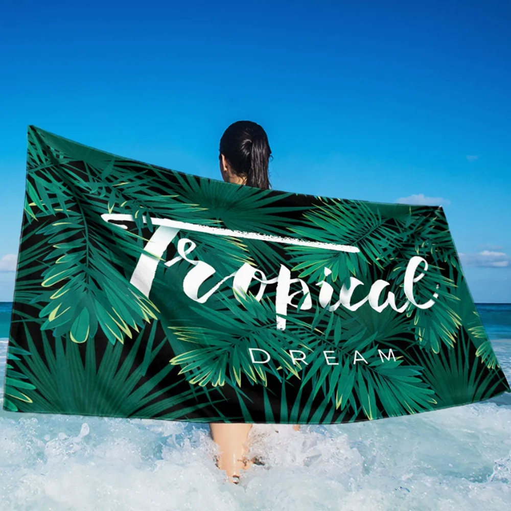 

Beach Towel Fashion Coconut Tree Pattern Sun Protection Windproof Suitable for Swimming Pool Camping Travel Blanket Comfortable