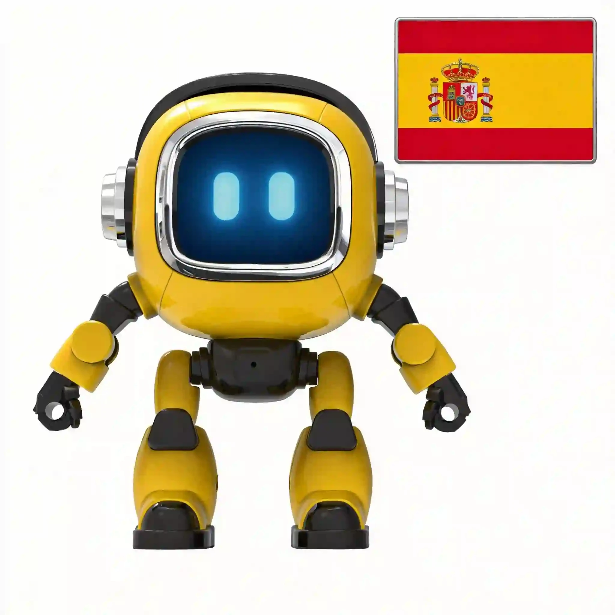Smart desktop robot toy, Spanish voice interaction, simulated dialogue, language practice and entertainment