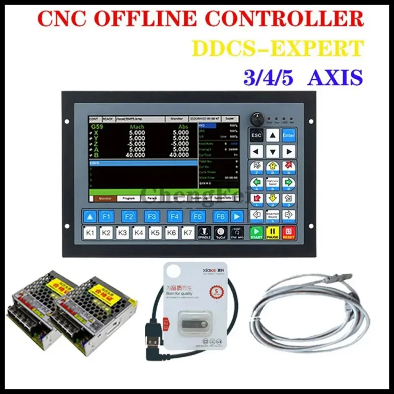 อัพเกรดออฟไลน์ Controller DDCS EXPERT V2 M350 3 แกน 4 แกน 5 แกน 1MHz รหัส G สําหรับ CNC เครื่องแกะสลักเครื่องกัดการประมวลผล