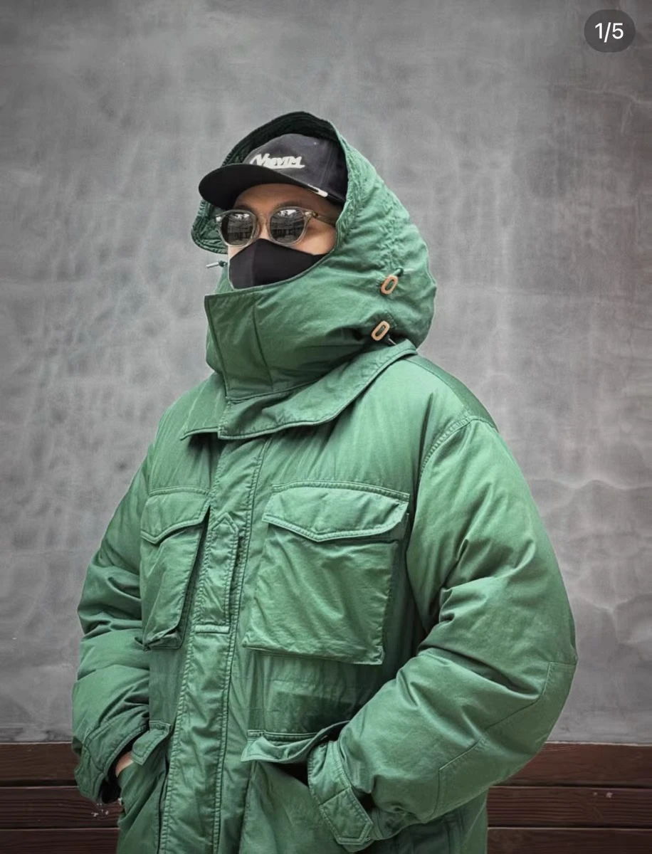 

2025 VISVIM KRUPA DOWN JKT Clay dyed old, goose down jacket, battlefield function outdoor